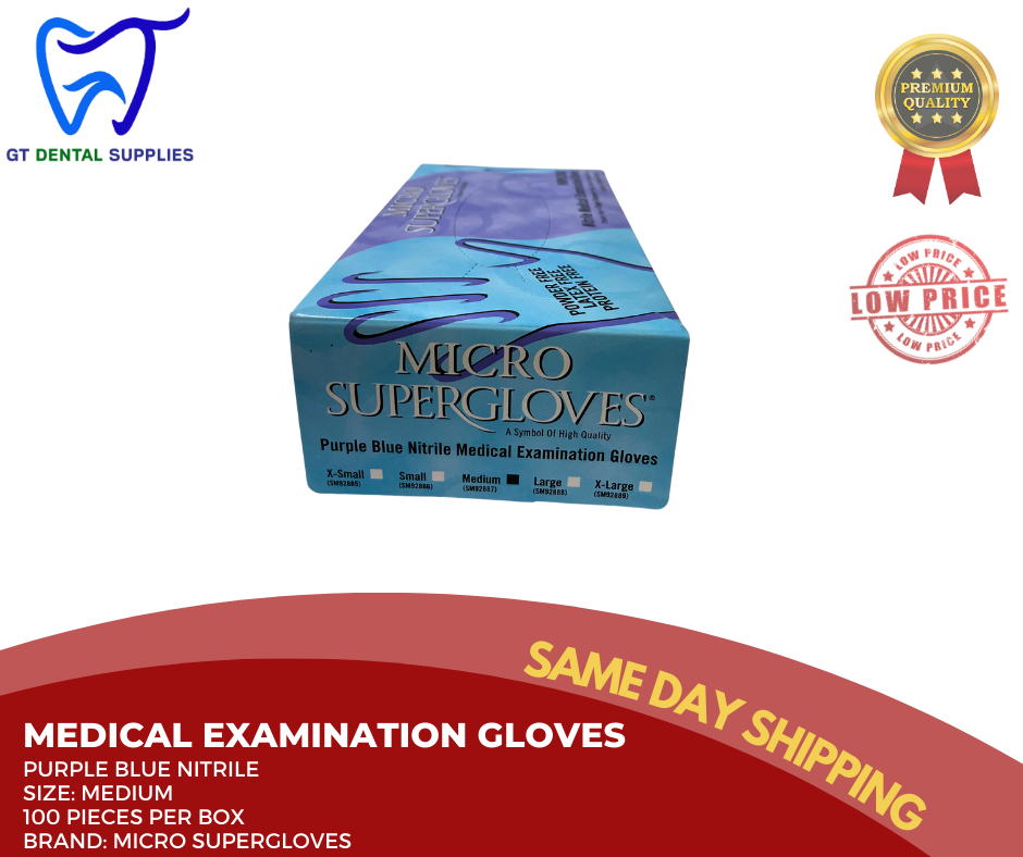 Gloves Bluple Nitrile (Sizes: XS, S, M)