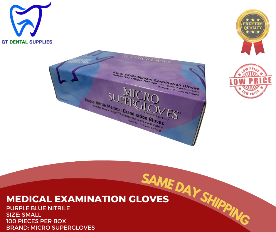 Gloves Bluple Nitrile (Sizes: XS, S, M)