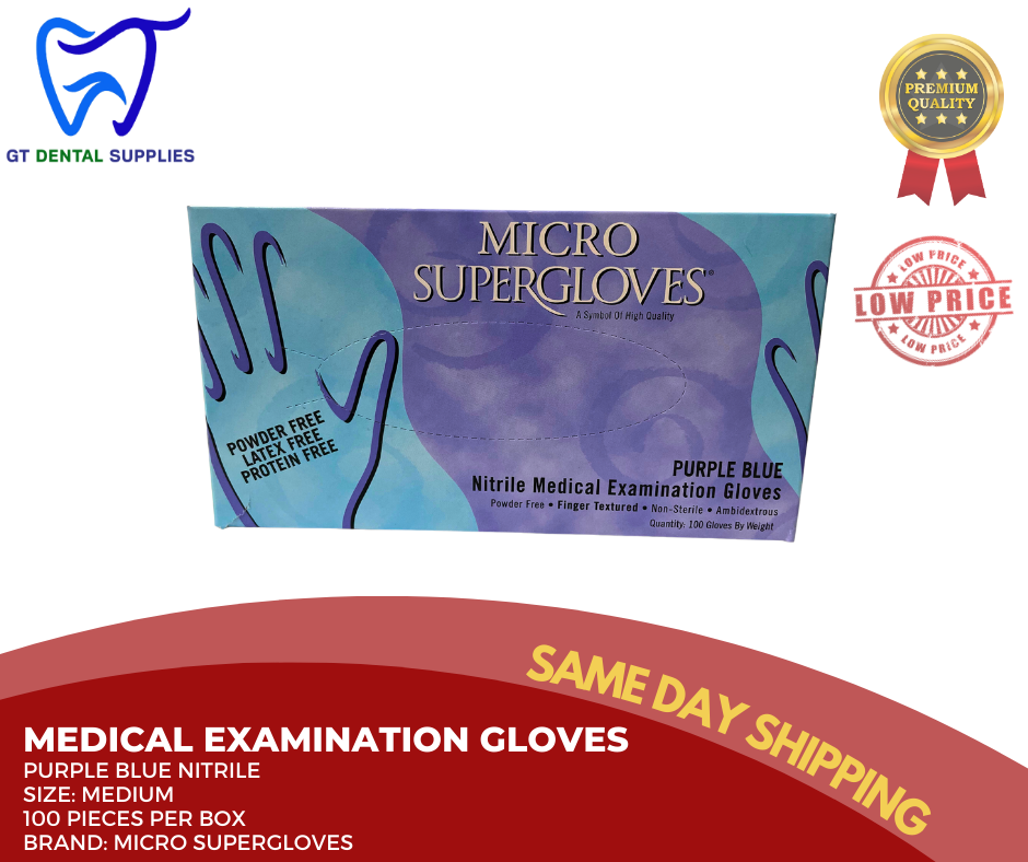 Gloves Bluple Nitrile (Sizes: XS, S, M)