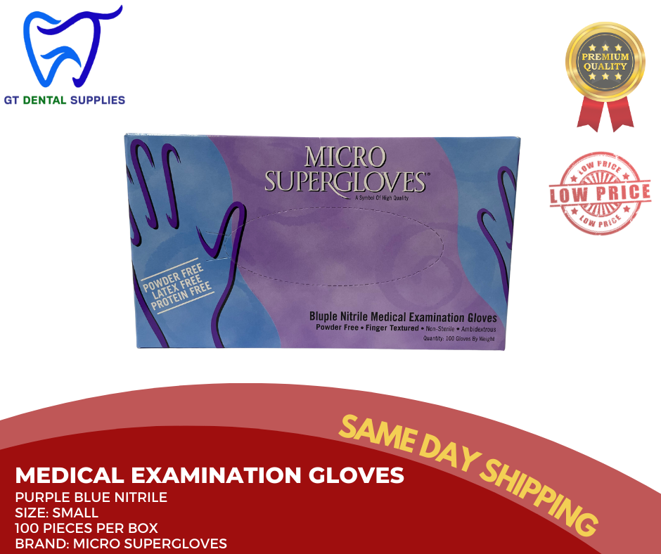Gloves Bluple Nitrile (Sizes: XS, S, M)