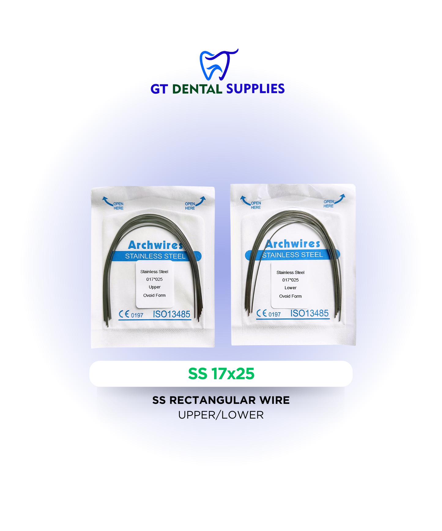 SS Rectangular Wires (16x16, 16x22, 17x22, 17x25, 19x25)