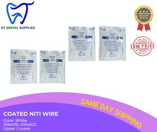 Coated NiTi Wires (.012, .014, .016, .018, 16x16, 16x22)