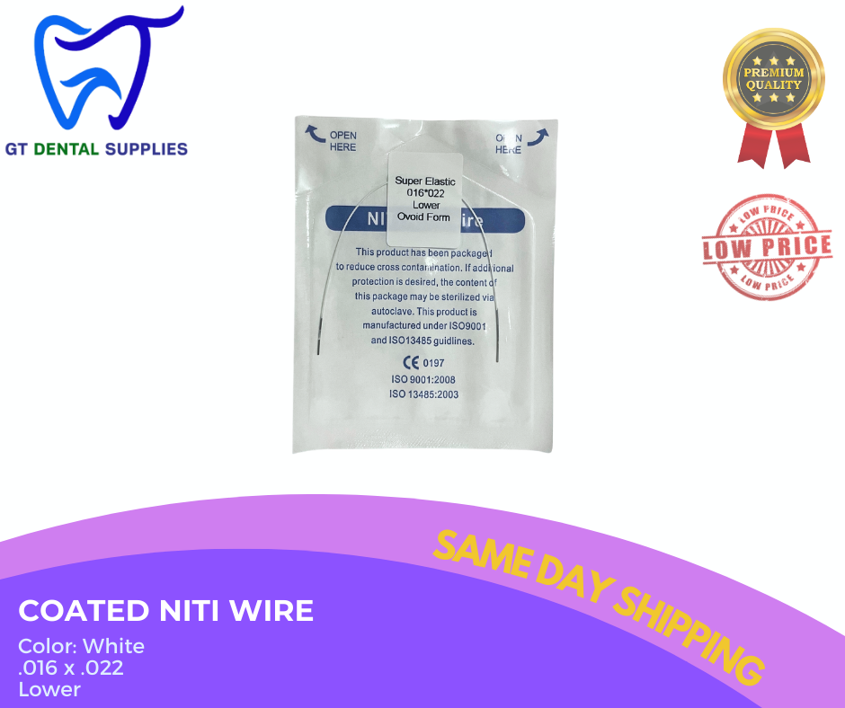 Coated NiTi Wires (.012, .014, .016, .018, 16x16, 16x22)