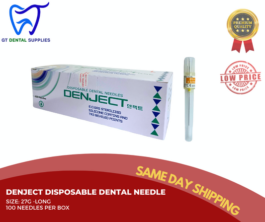 Long Denject Disposable Dental Needle | 27G.