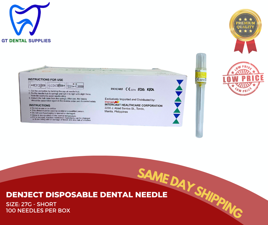 Short Denject Disposable Dental Needle | 27G.