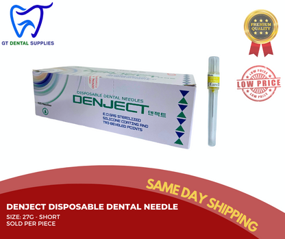 Short Denject Disposable Dental Needle | 27G.