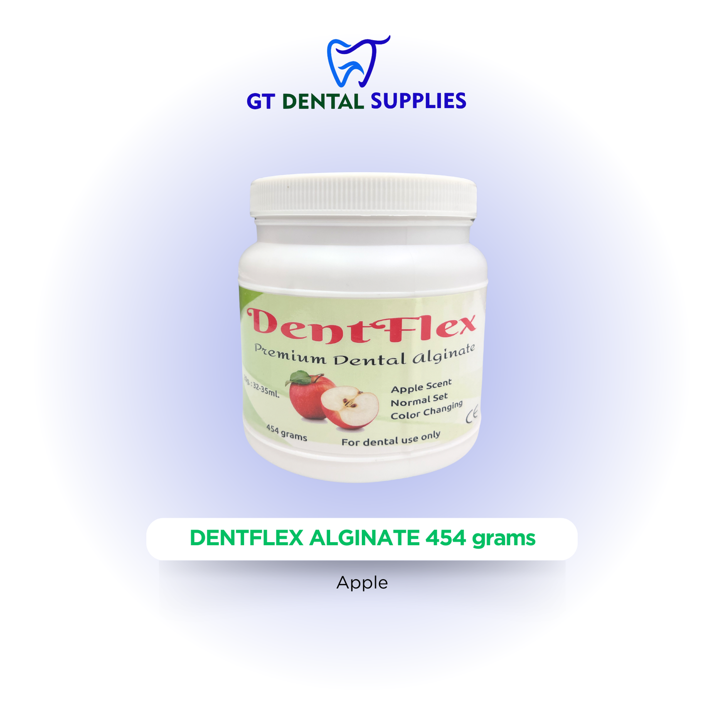 Dental Alginate Impression Material 454 g | Fast Setting Powder Alginate | Apple Strawberry Mango Flavor
