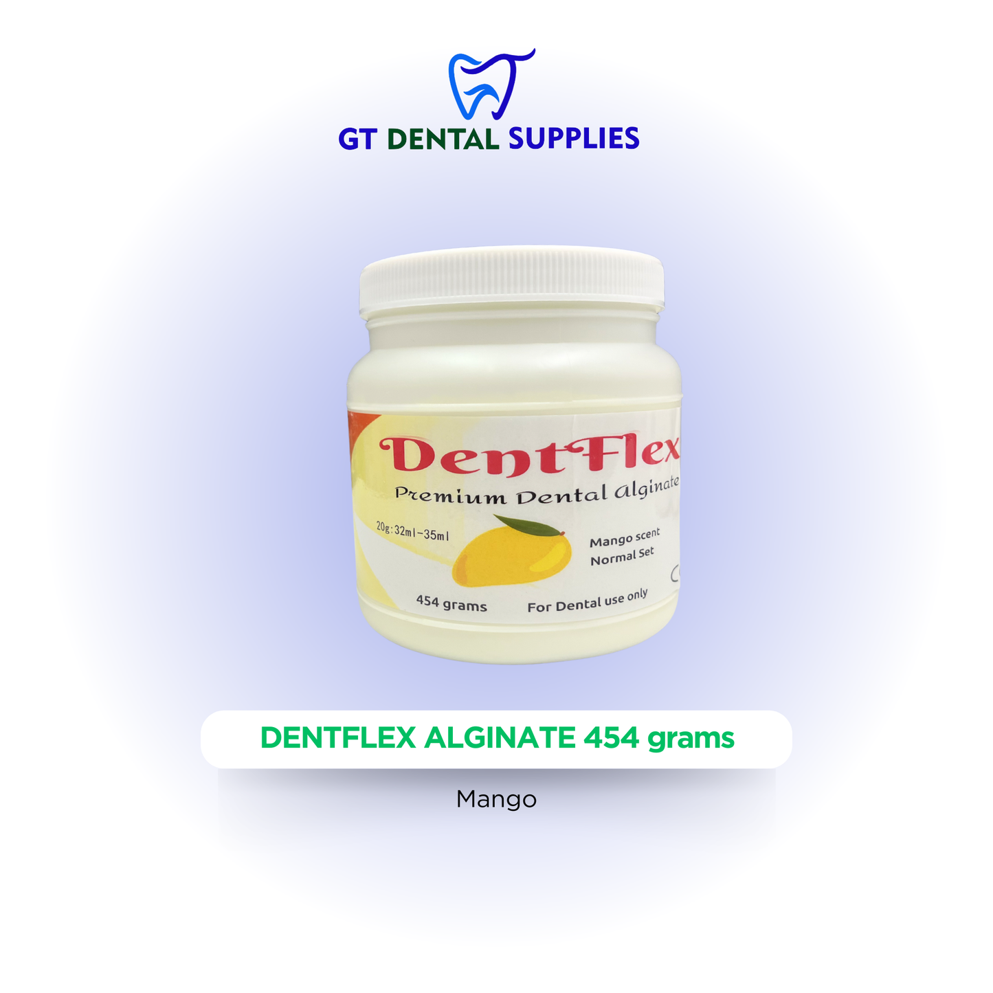 Dental Alginate Impression Material 454 g | Fast Setting Powder Alginate | Apple Strawberry Mango Flavor
