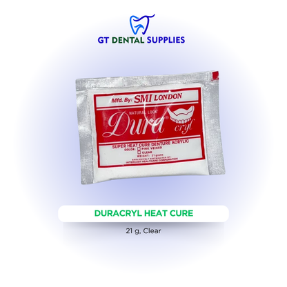 DuraCryl Heat Cure 21 grams | Available Colors: Clear, Pink