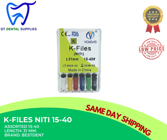 K-Files NiTi Assorted | 15-40 L31mm.