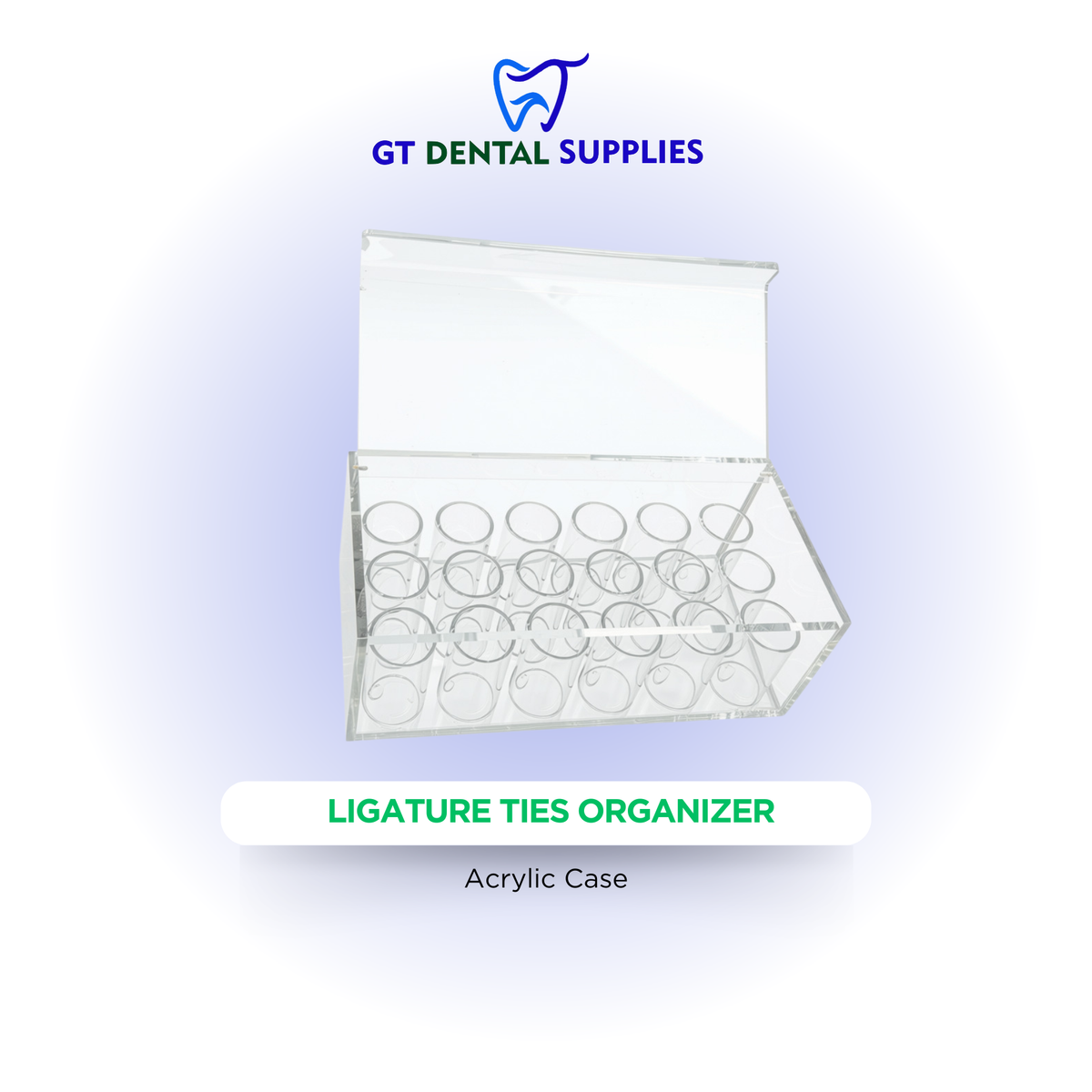 Acrylic Case for Dental Supplies | Wires, Ligature Ties, and Elastic Chain Organizers