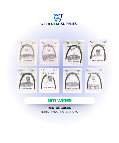 NiTi Rectangular Wires (16x16, 16x22, 17x25, 19x25)