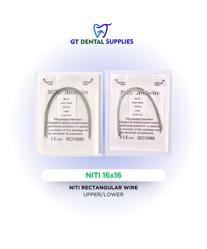 NiTi Rectangular Wires (16x16, 16x22, 17x25, 19x25)