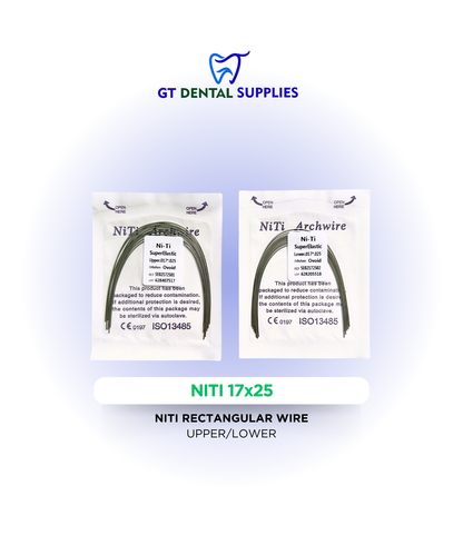 NiTi Rectangular Wires (16x16, 16x22, 17x25, 19x25)