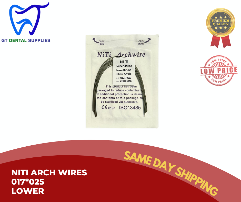 NiTi Rectangular Wires (16x16, 16x22, 17x25, 19x25)