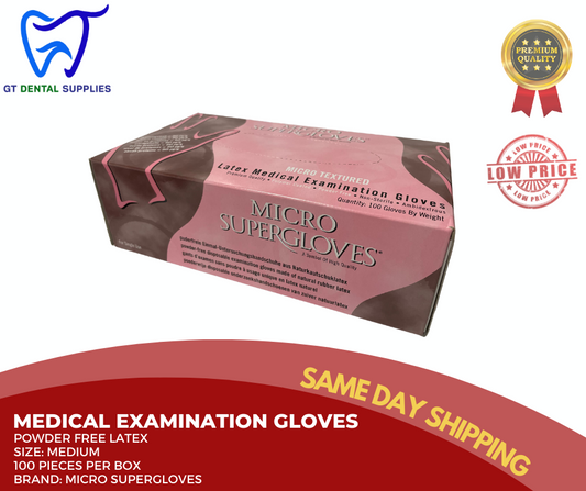 Gloves Powder Free Latex (Sizes: XS, S, M)