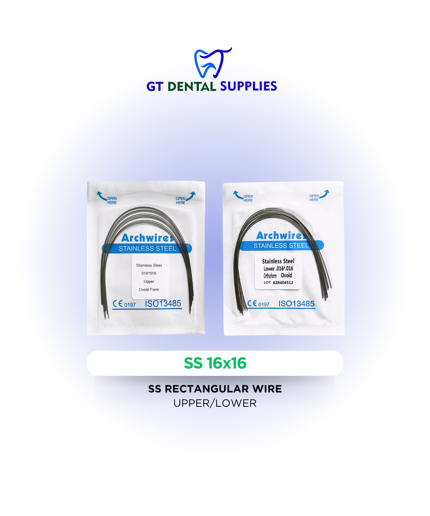 SS Rectangular Wires (16x16, 16x22, 17x22, 17x25, 19x25)