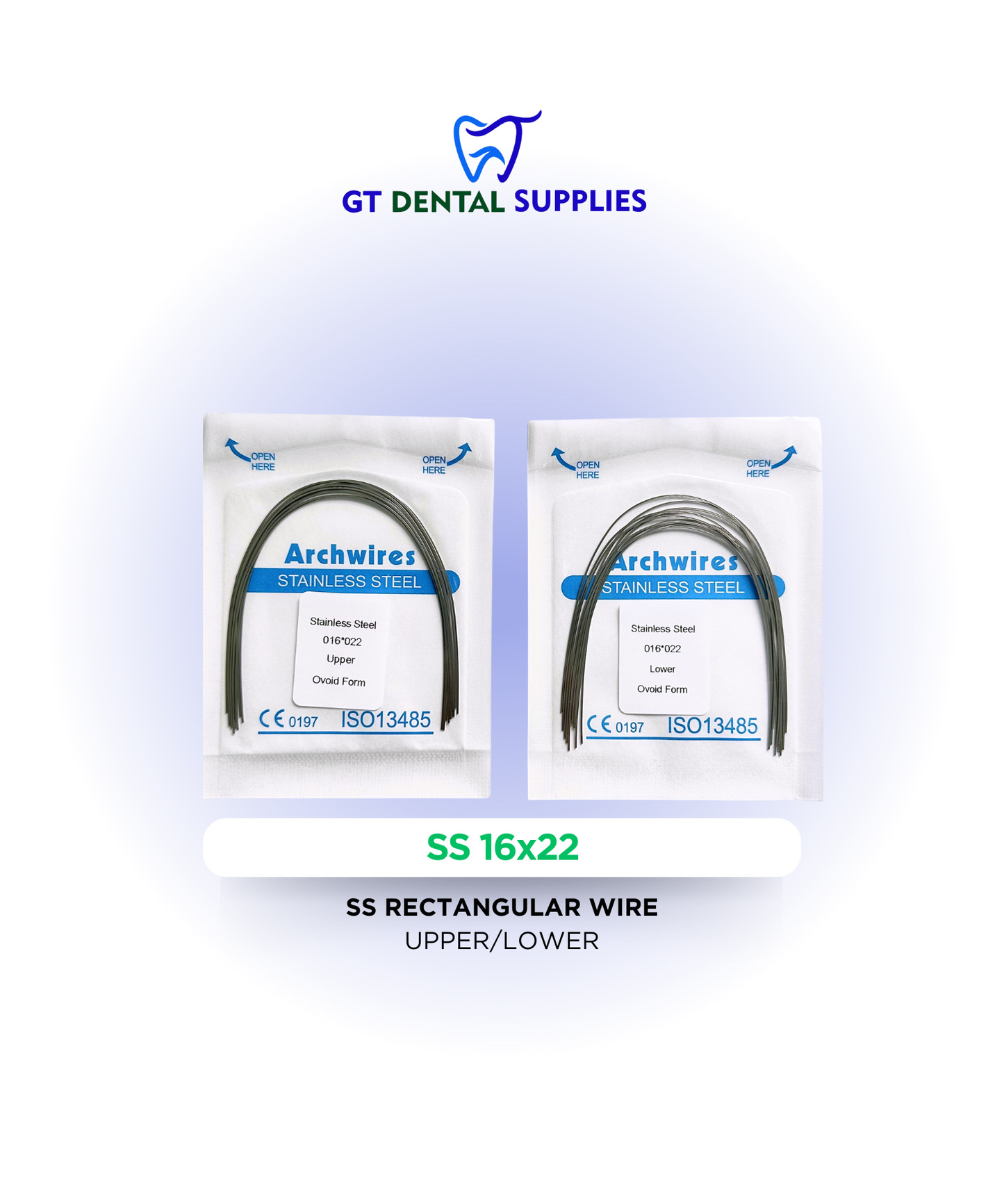 SS Rectangular Wires (16x16, 16x22, 17x22, 17x25, 19x25)