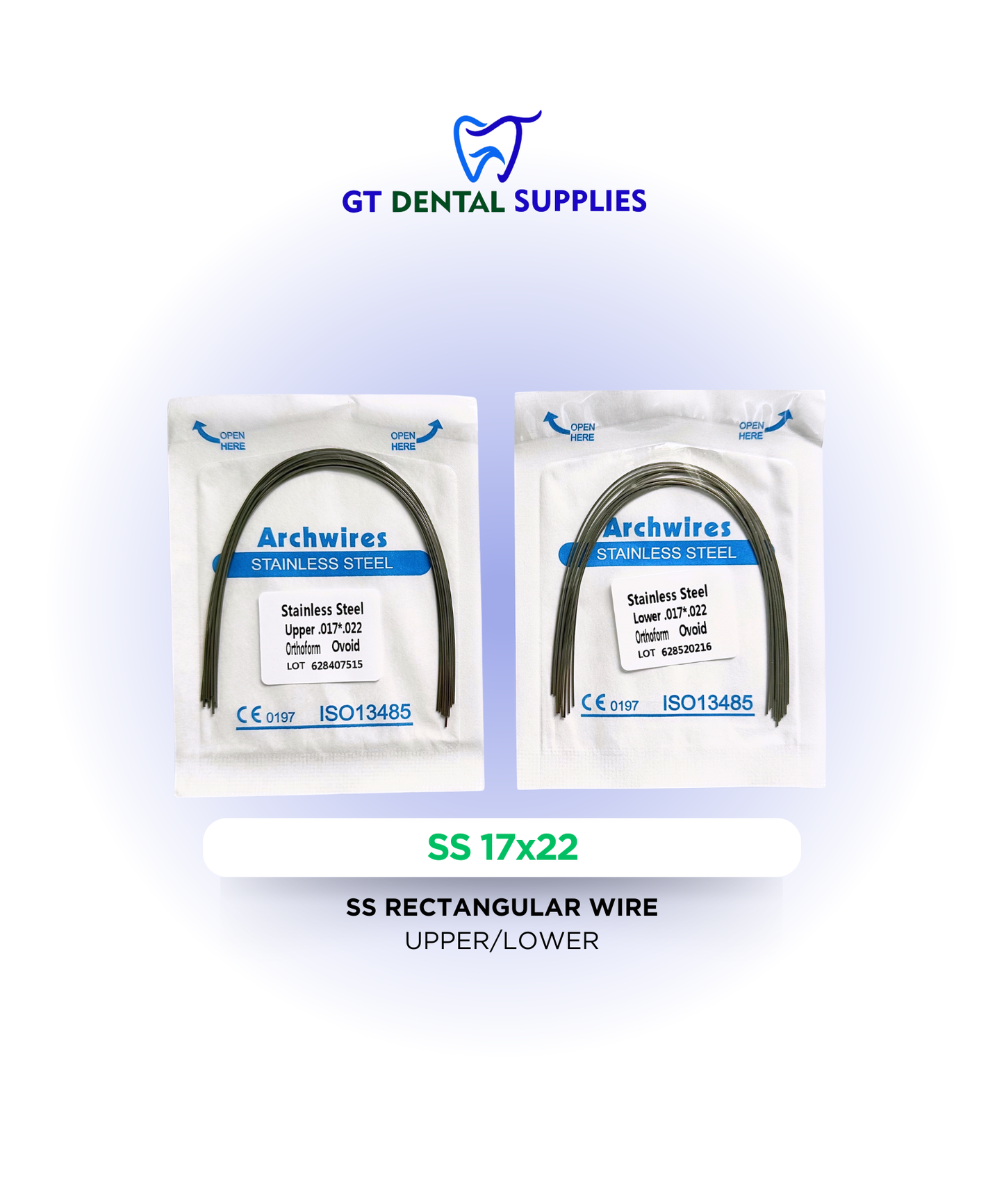 SS Rectangular Wires (16x16, 16x22, 17x22, 17x25, 19x25)