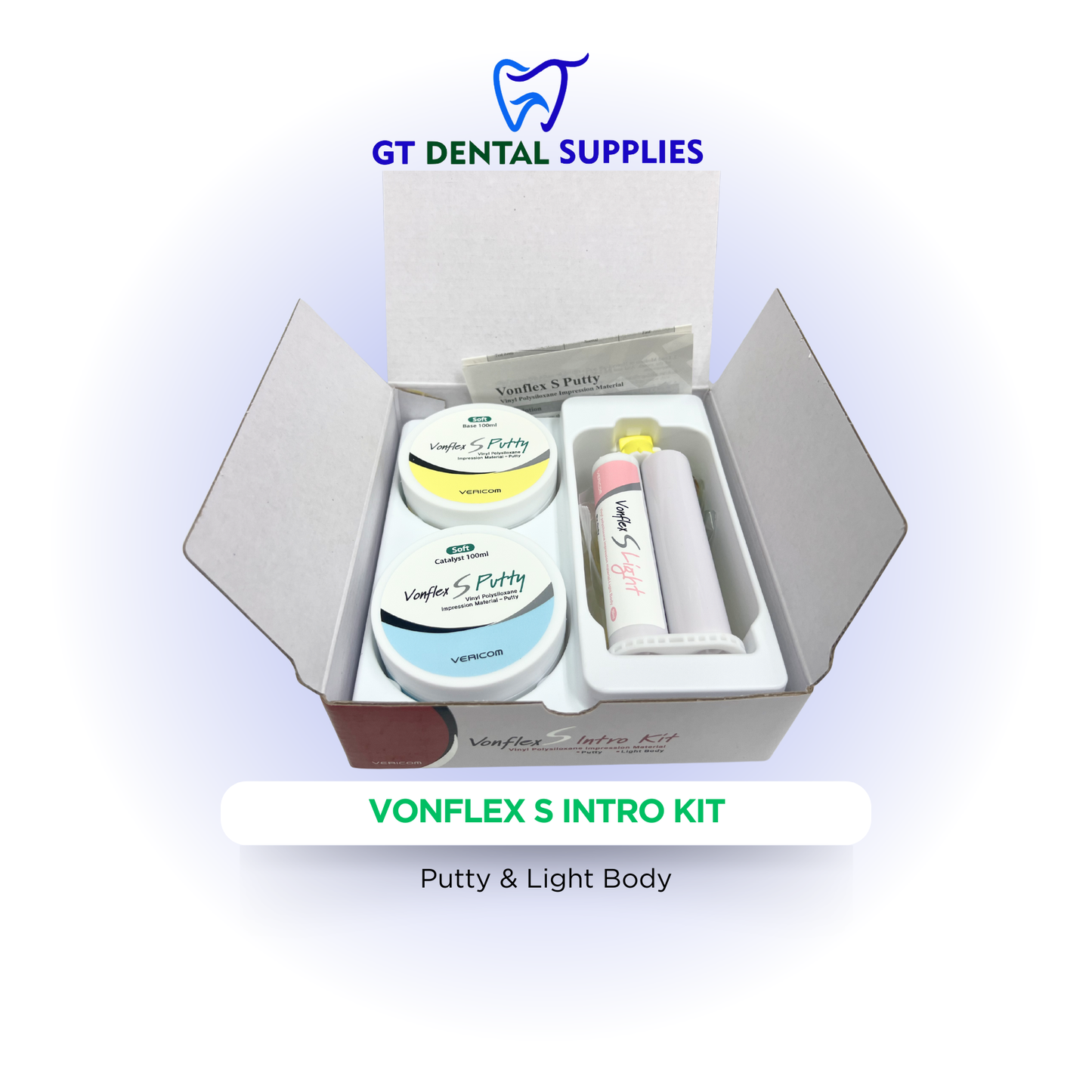 Dental Impression Material Intro Kit | Putty & Light Body Silicone Impression Material | Dental Supplies