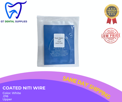 Coated NiTi Wires (.012, .014, .016, .018, 16x16, 16x22)