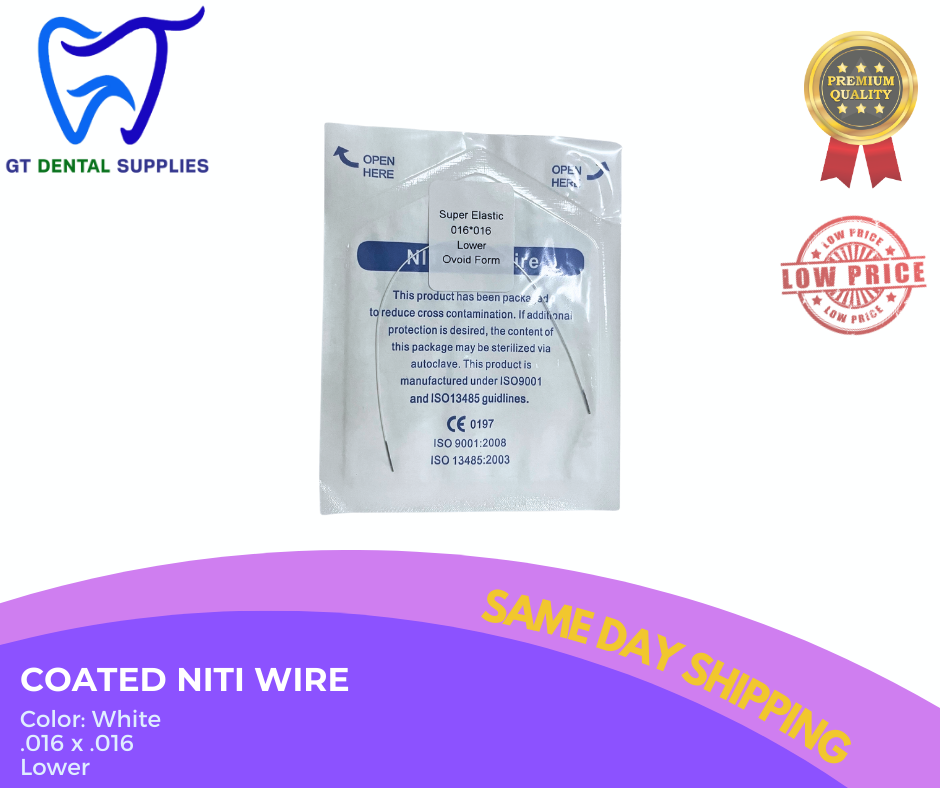 Coated NiTi Wires (.012, .014, .016, .018, 16x16, 16x22)